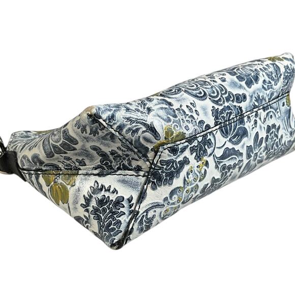 Furla Floral Embossed Soft Leather Crossbody Bag Made in Italy Genuine Leather - Picture 6 of 11